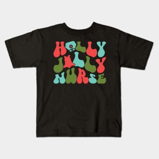 Holly Jolly Nurse Kids T-Shirt